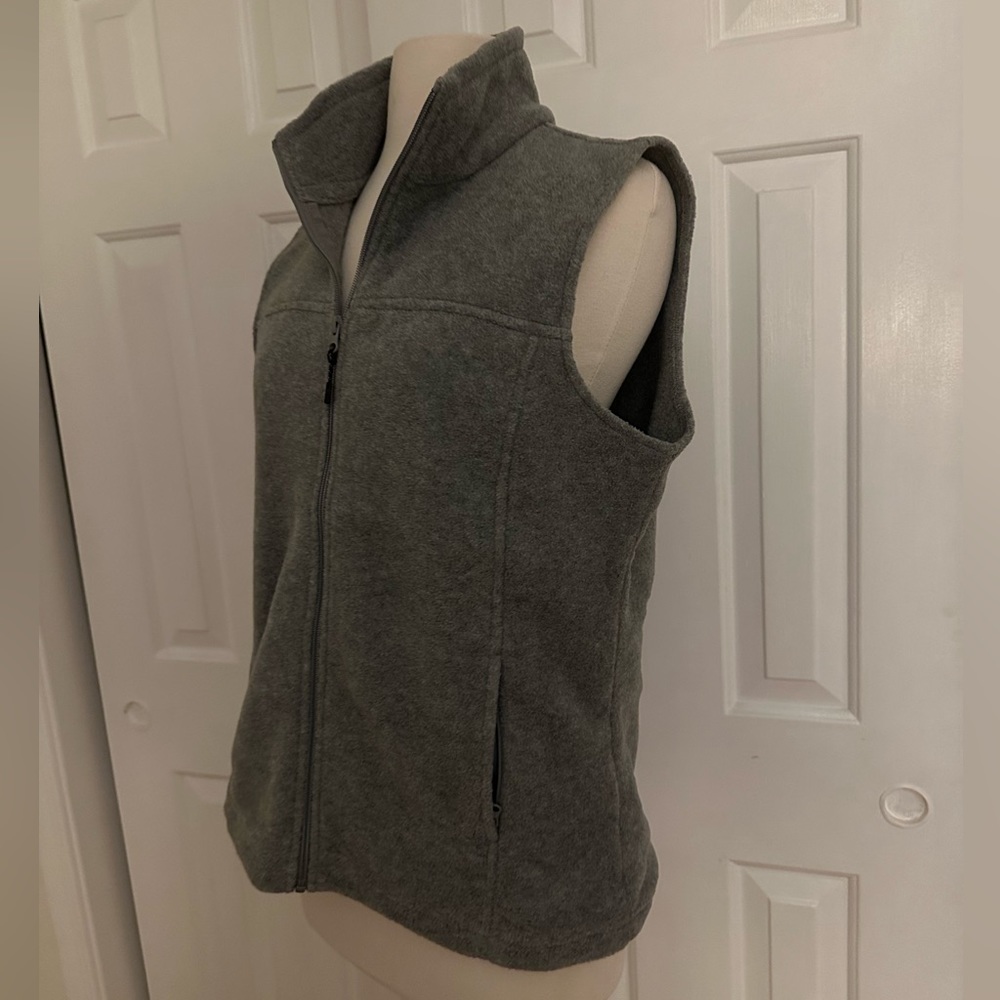 Gray fleece vest